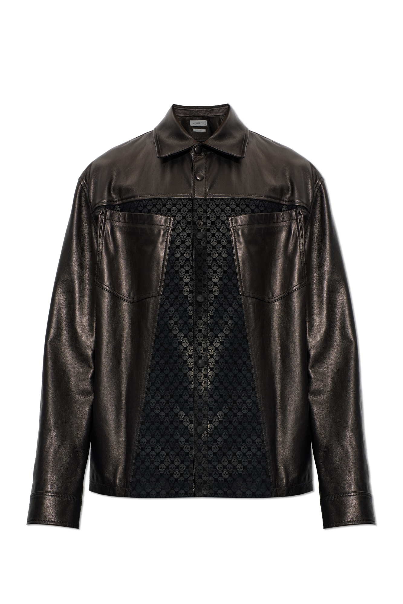 Alexander McQueen Leather jacket with skull motif | Men's | Vitkac